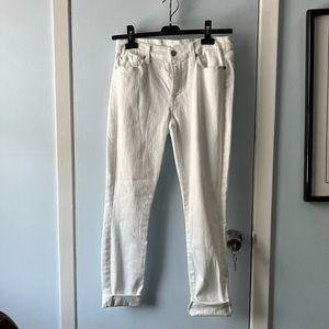 7 for all Mankind White Cuffed Jeans (Size 29)